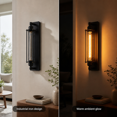 Industrial Iron LED Wall Sconce
