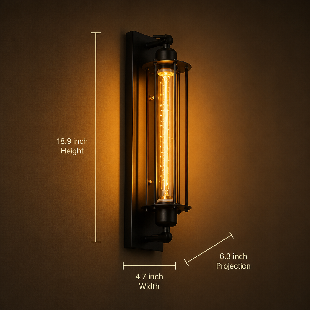 Industrial Iron LED Wall Sconce