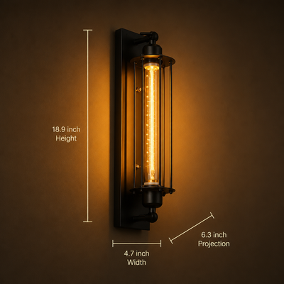 Industrial Iron LED Wall Sconce