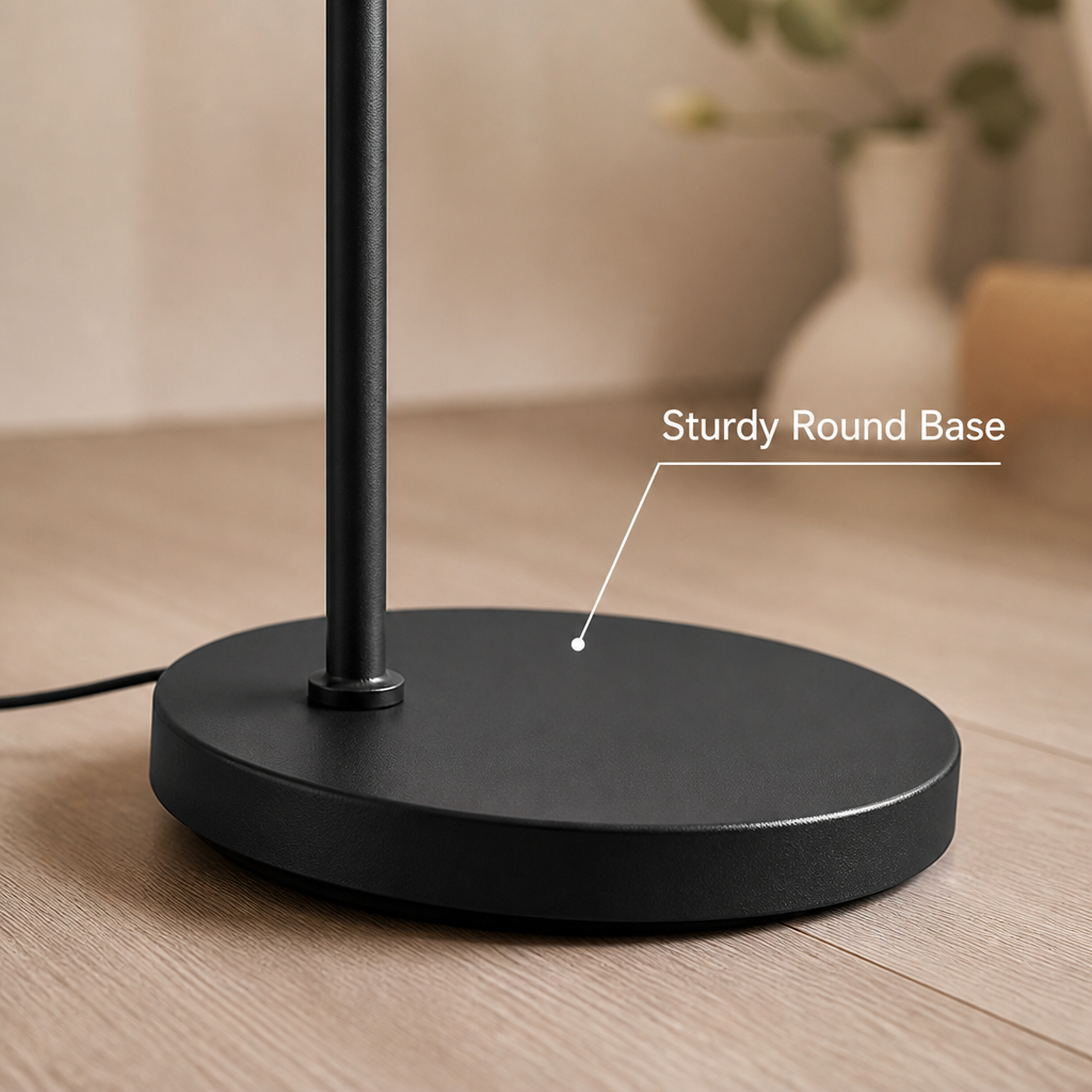 Industrial Matte Black Foot Switch Floor Lamp