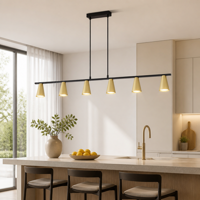 Industrial Metal 6-Light Chandelier