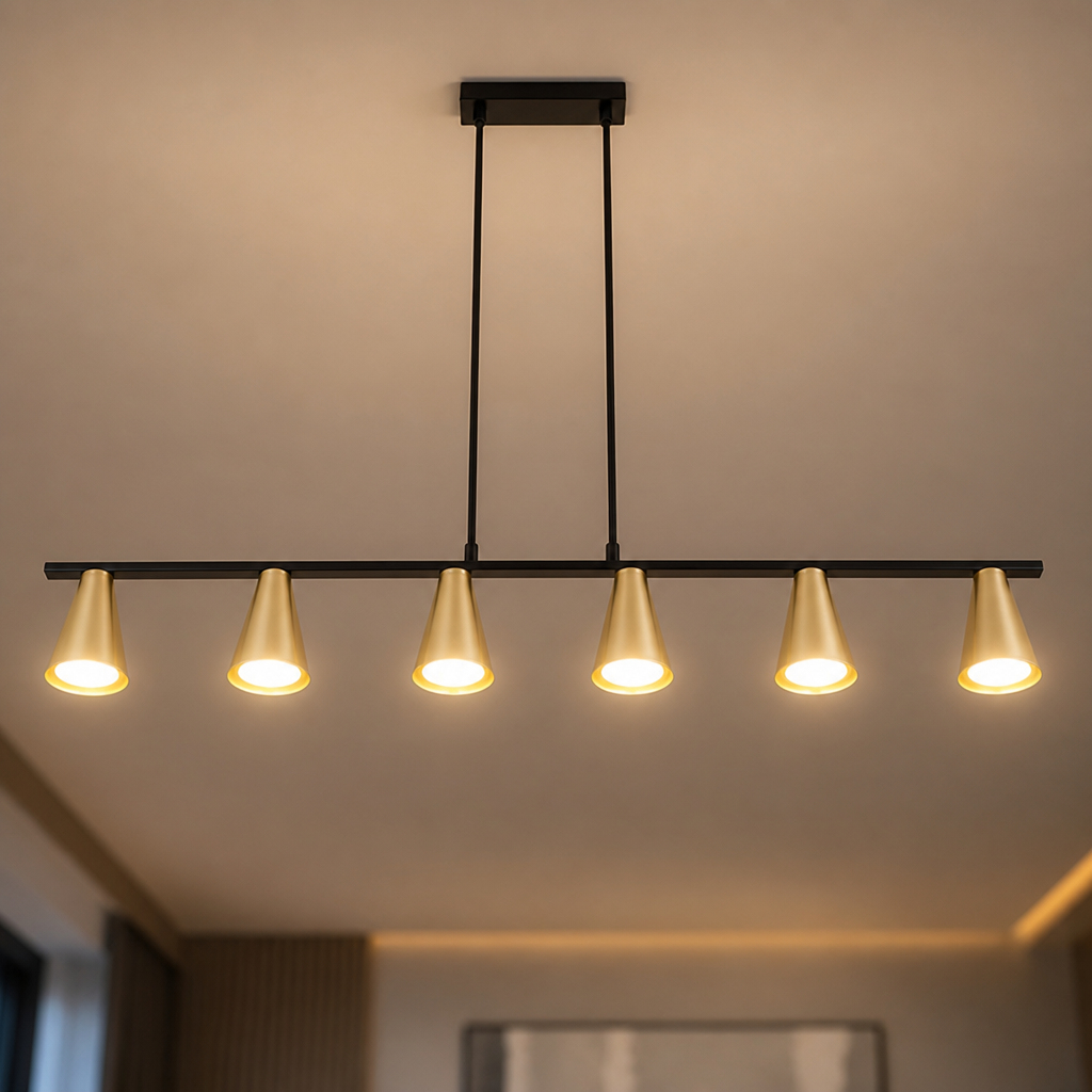 Industrial Metal 6-Light Chandelier