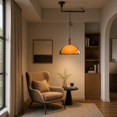 Industrial Metal LED Adjustable Arm Pendant Light