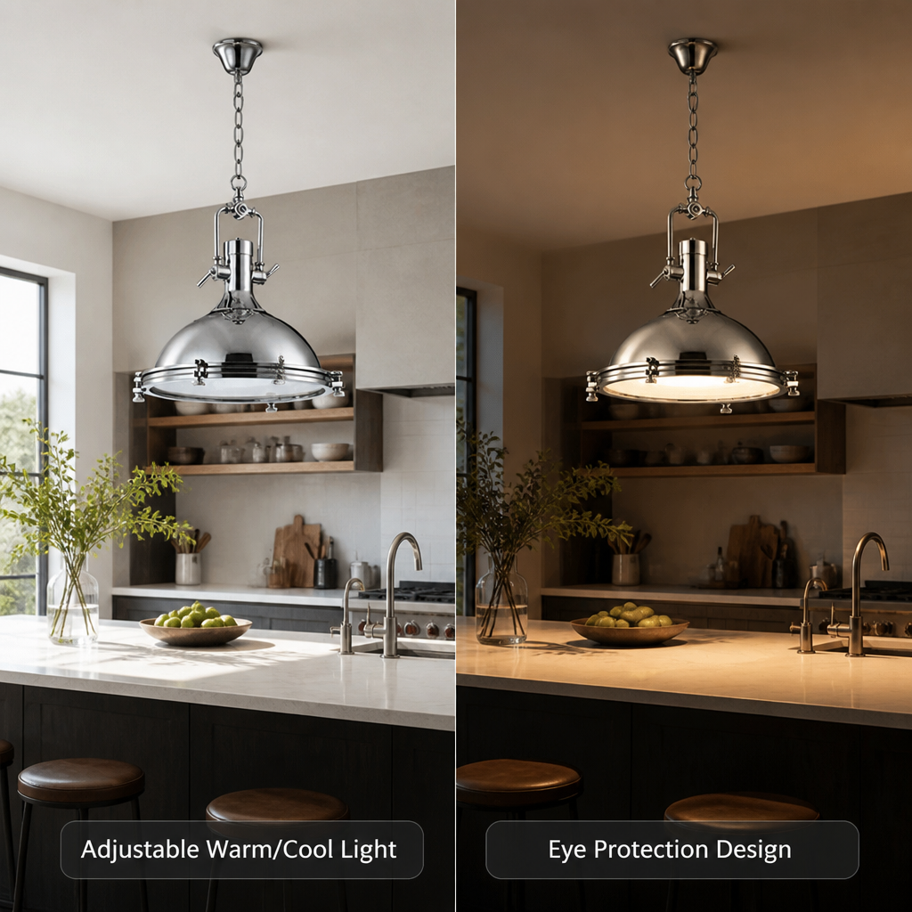 Industrial Metal LED Cage Pendant Light