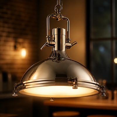 Industrial Metal LED Cage Pendant Light