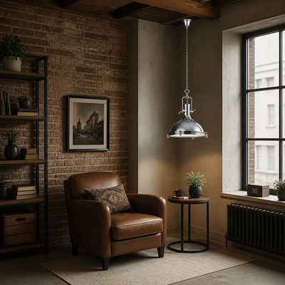 Industrial Metal LED Cage Pendant Light
