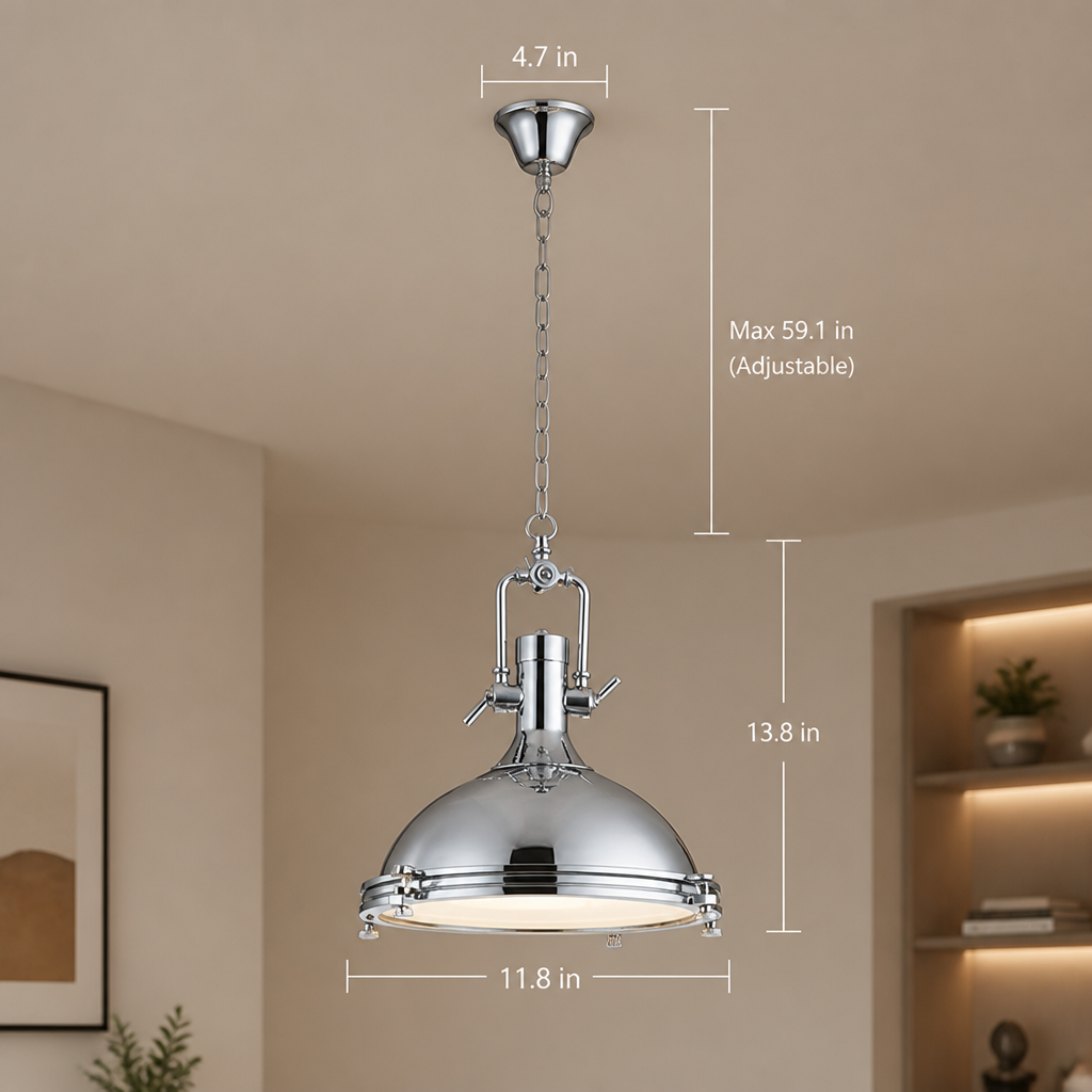 Industrial Metal LED Cage Pendant Light