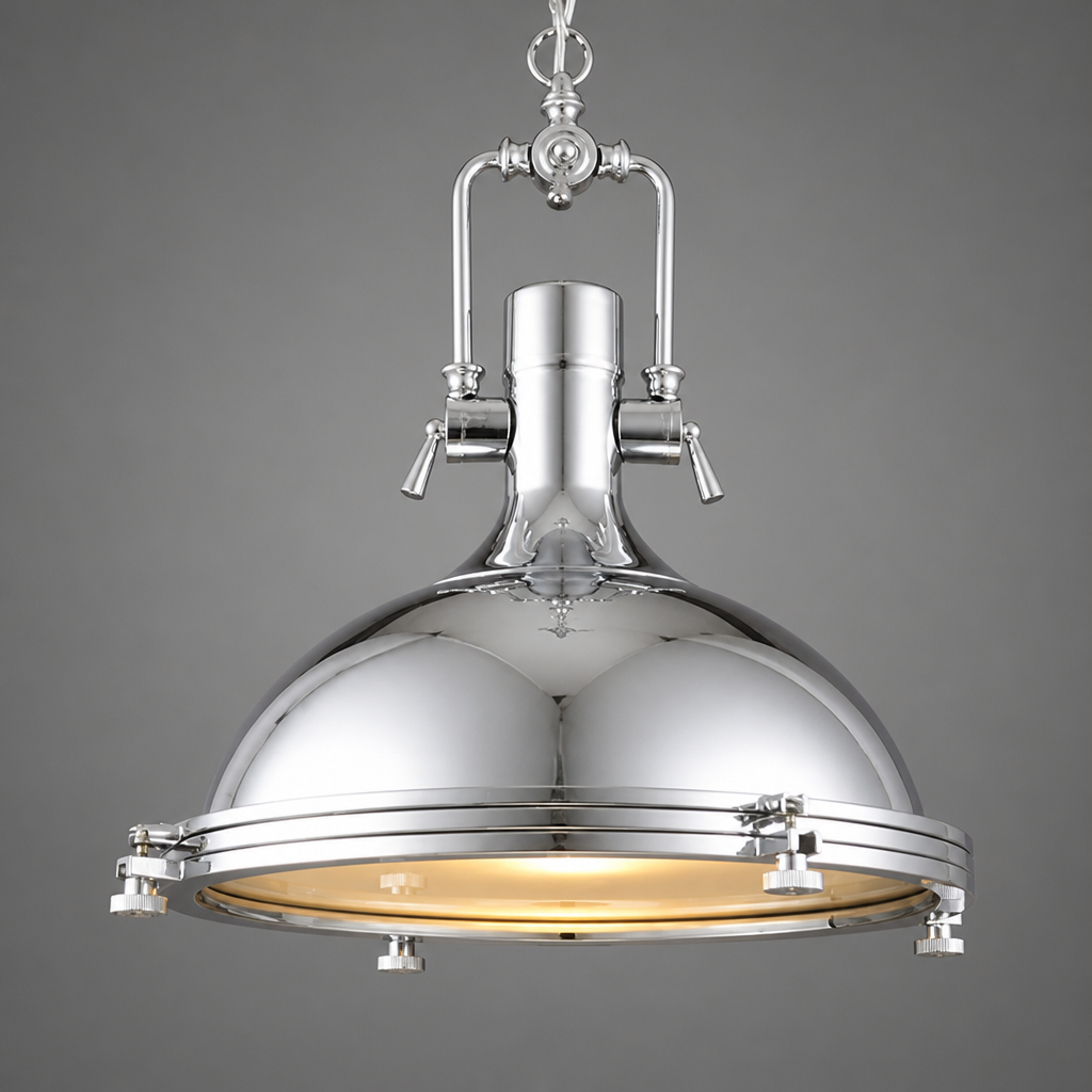 Industrial Metal LED Eye-Safe Pendant Light