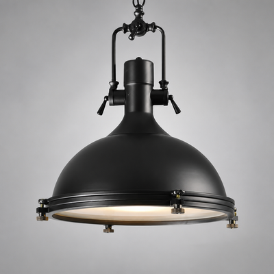 Industrial Metal LED Eye-Safe Pendant Light