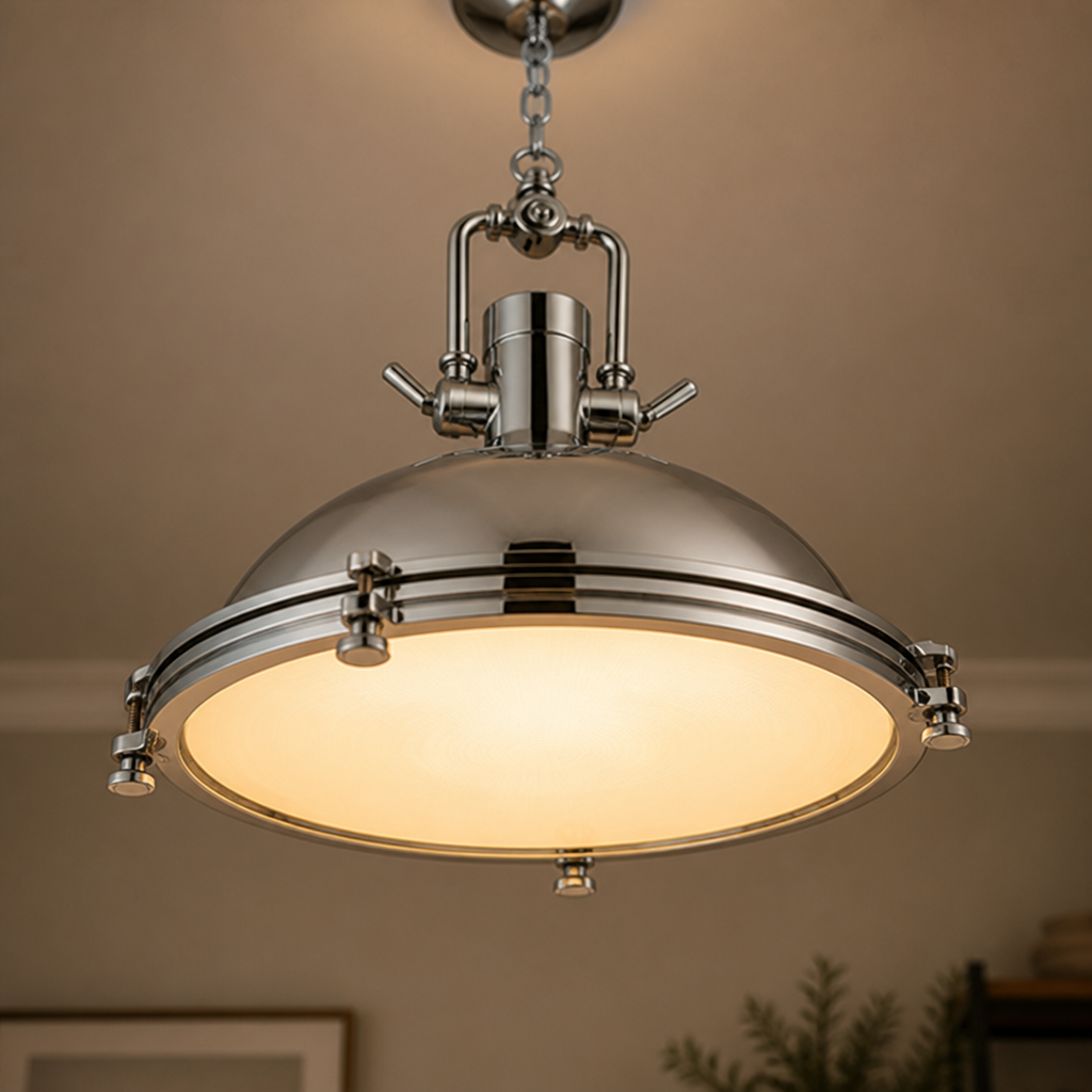 Industrial Metal LED Eye-Safe Pendant Light