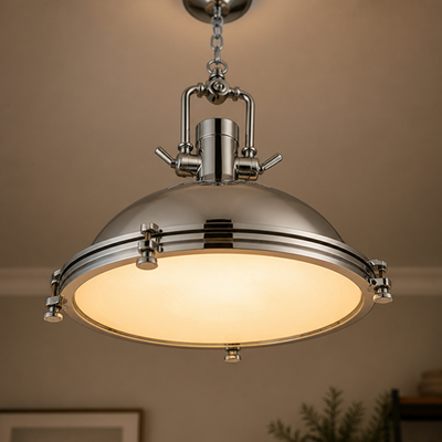Industrial Metal LED Eye-Safe Pendant Light