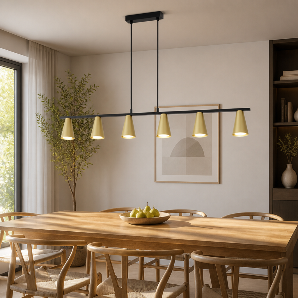 Industrial Metal Linear Pendant Light