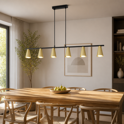 Industrial Metal Linear Pendant Light