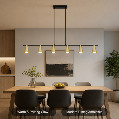 Industrial Metal Linear Pendant Light