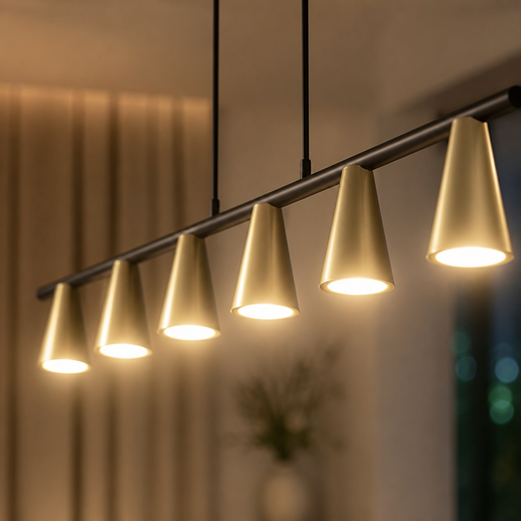 Industrial Metal Linear Pendant Light