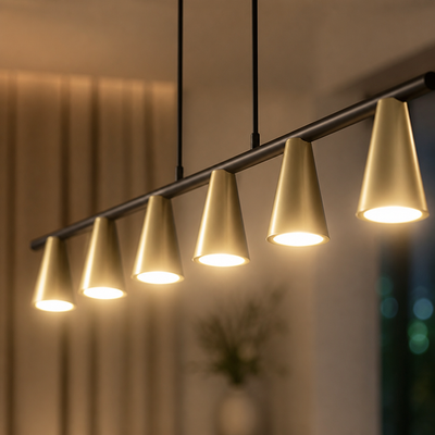 Industrial Metal Linear Pendant Light