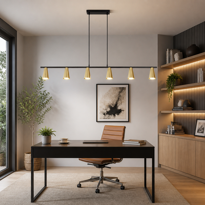 Industrial Metal Linear Pendant Light
