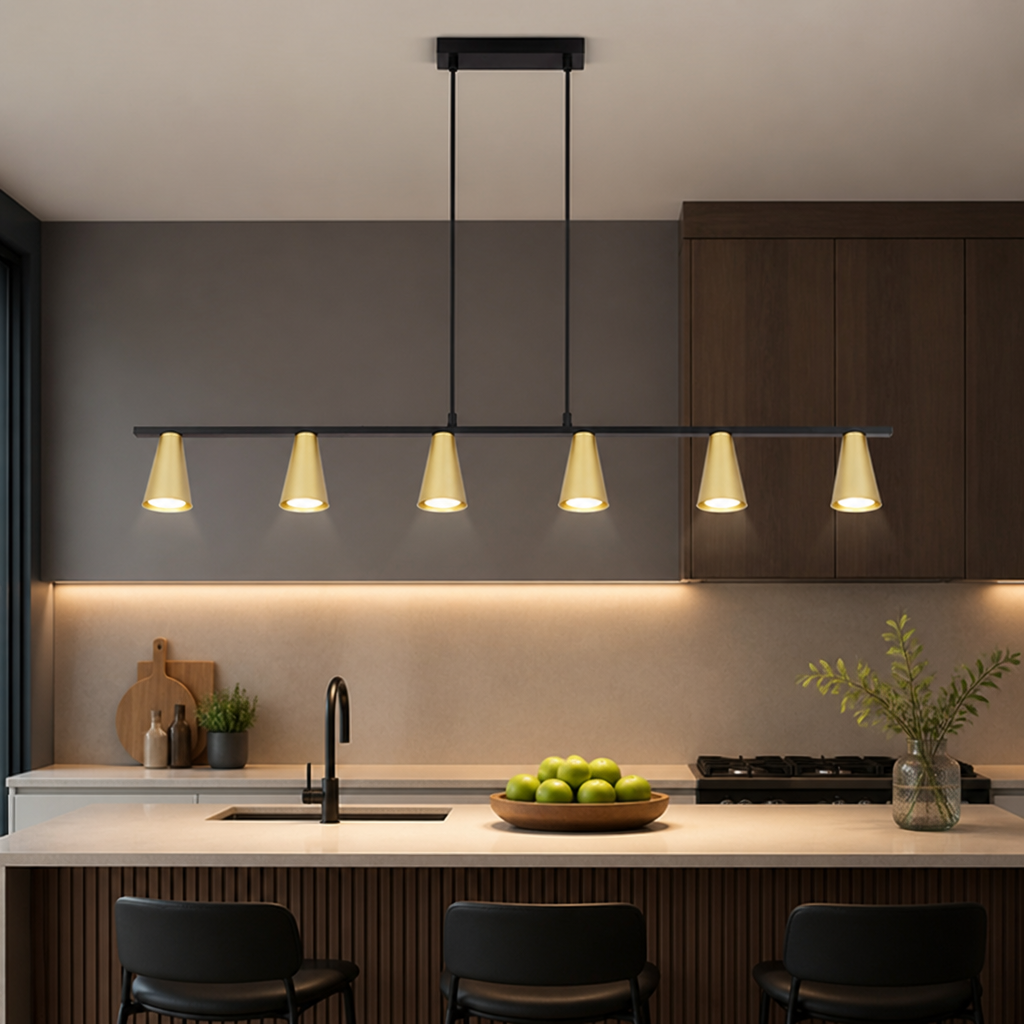 Industrial Metal Linear Pendant Light