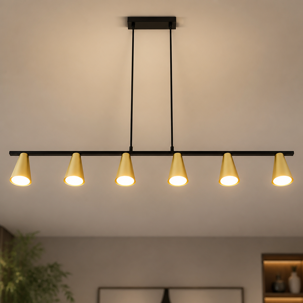 Industrial Metal Linear Pendant Light
