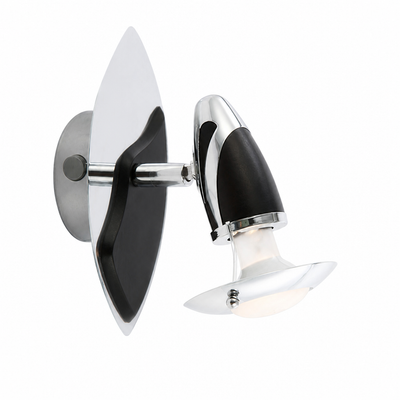 Industrial Silvery Black Swivel Wall Sconce