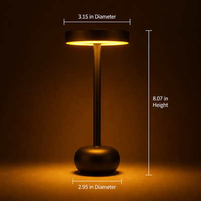 Industrial Wrought Iron LED I-Beam Table Lamp