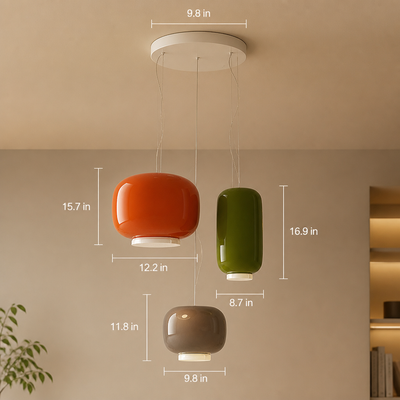 Italian Glass LED Color-Adjustable Pendant Light