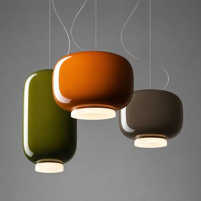 Italian Glass LED Color-Adjustable Pendant Light