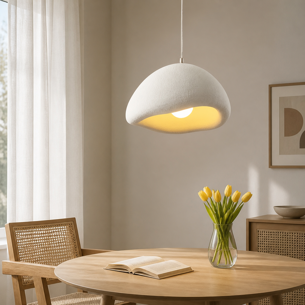 Japandi Matte Resin Cloud Pendant Light