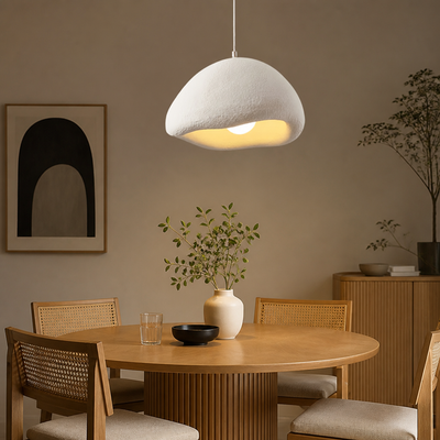Japandi Matte Resin Cloud Pendant Light