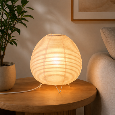 Japandi Rice Paper LED Table Lamp