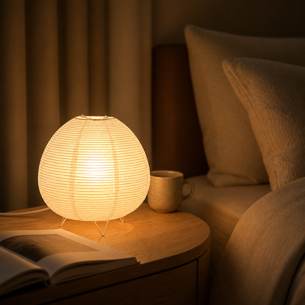 Japandi Rice Paper LED Table Lamp