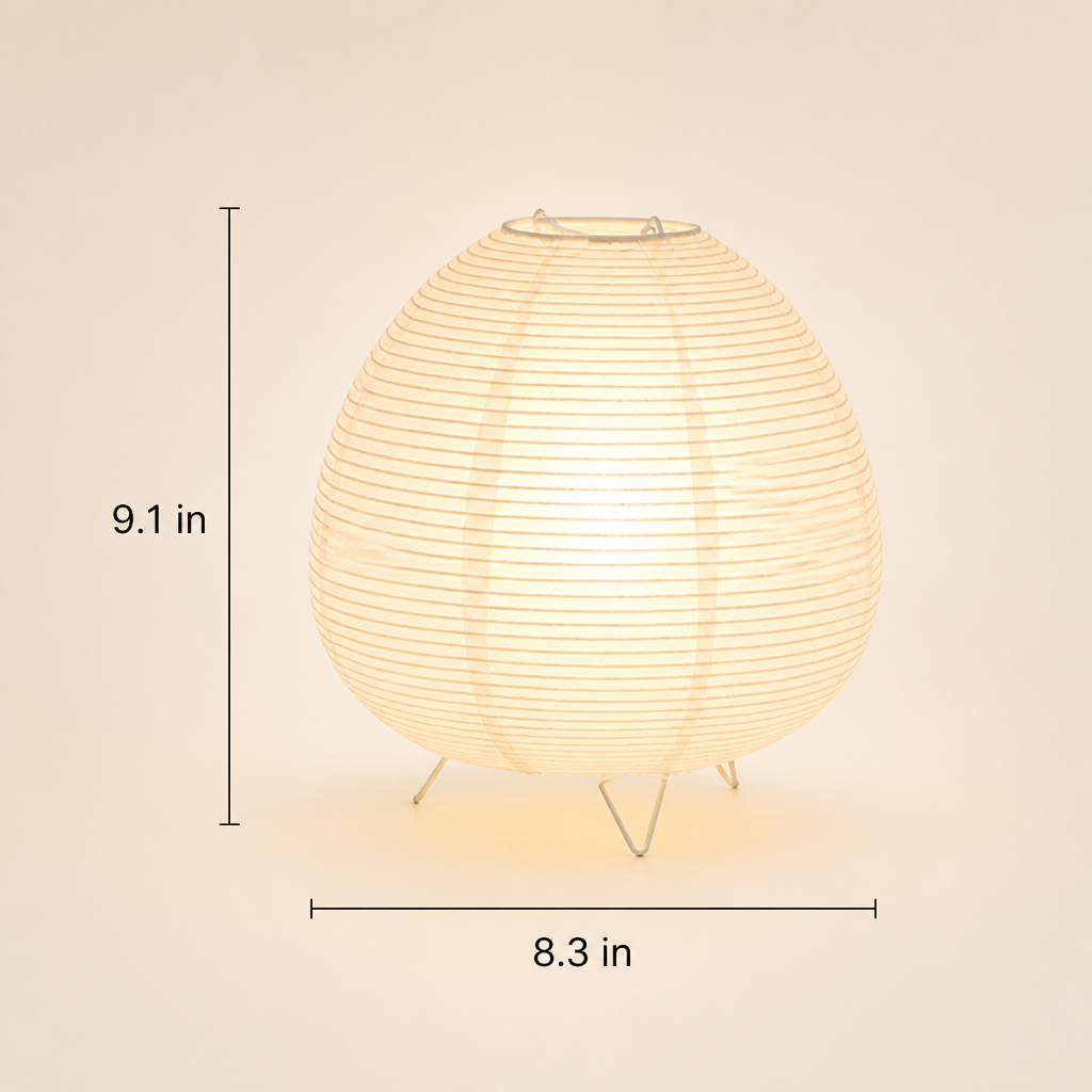Japandi Rice Paper LED Table Lamp