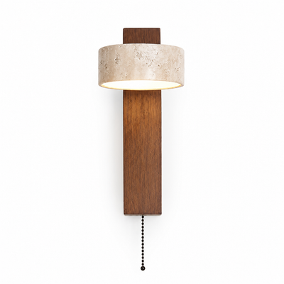 Japandi Travertine LED Rotating Wall Sconce