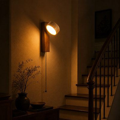 Japandi Travertine LED Rotating Wall Sconce
