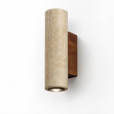 Japandi Travertine LED Wall Sconce