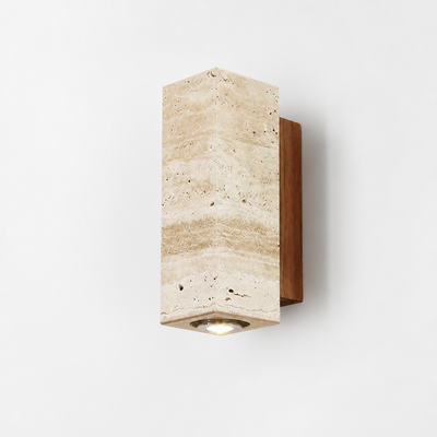 Japandi Travertine LED Wall Sconce