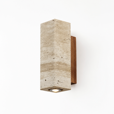 Japandi Travertine LED Wall Sconce
