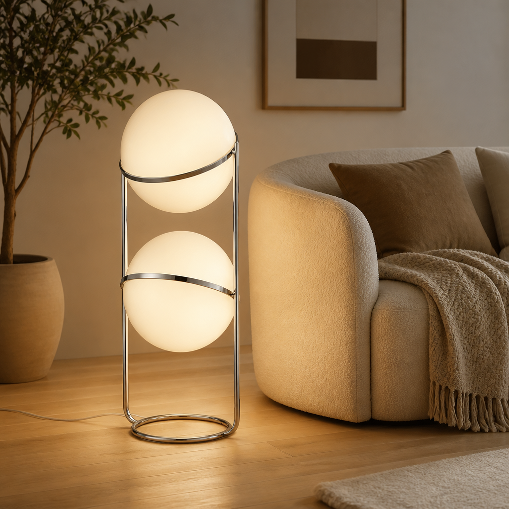 Japanese Acrylic LED Ball Floor Lamp