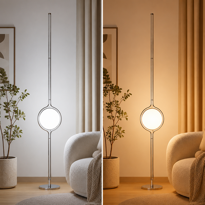 Japanese Acrylic LED Ball Floor Lamp