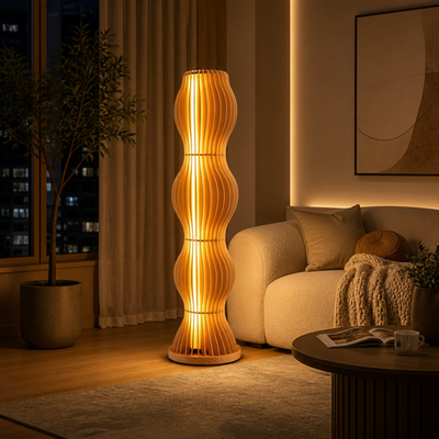Japanese Grass-Skirt LED Floor Lamp