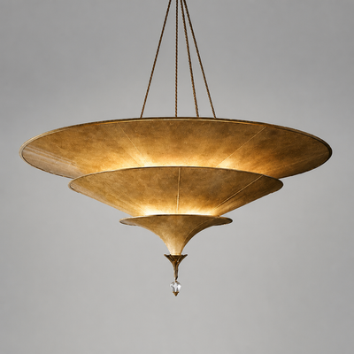 Japanese Handwoven Bamboo Umbrella Pendant Light