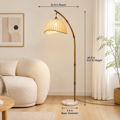 Japanese Iron Lantern Floor Lamp