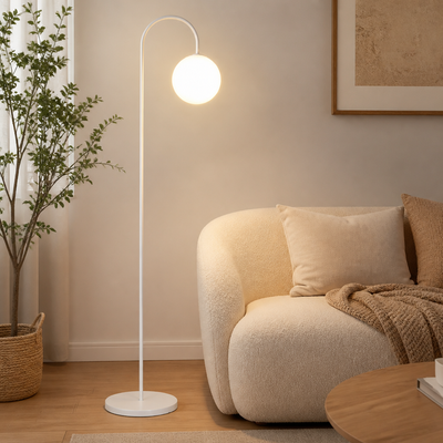Japanese LED Pumpkin Shade Floor Lamp
