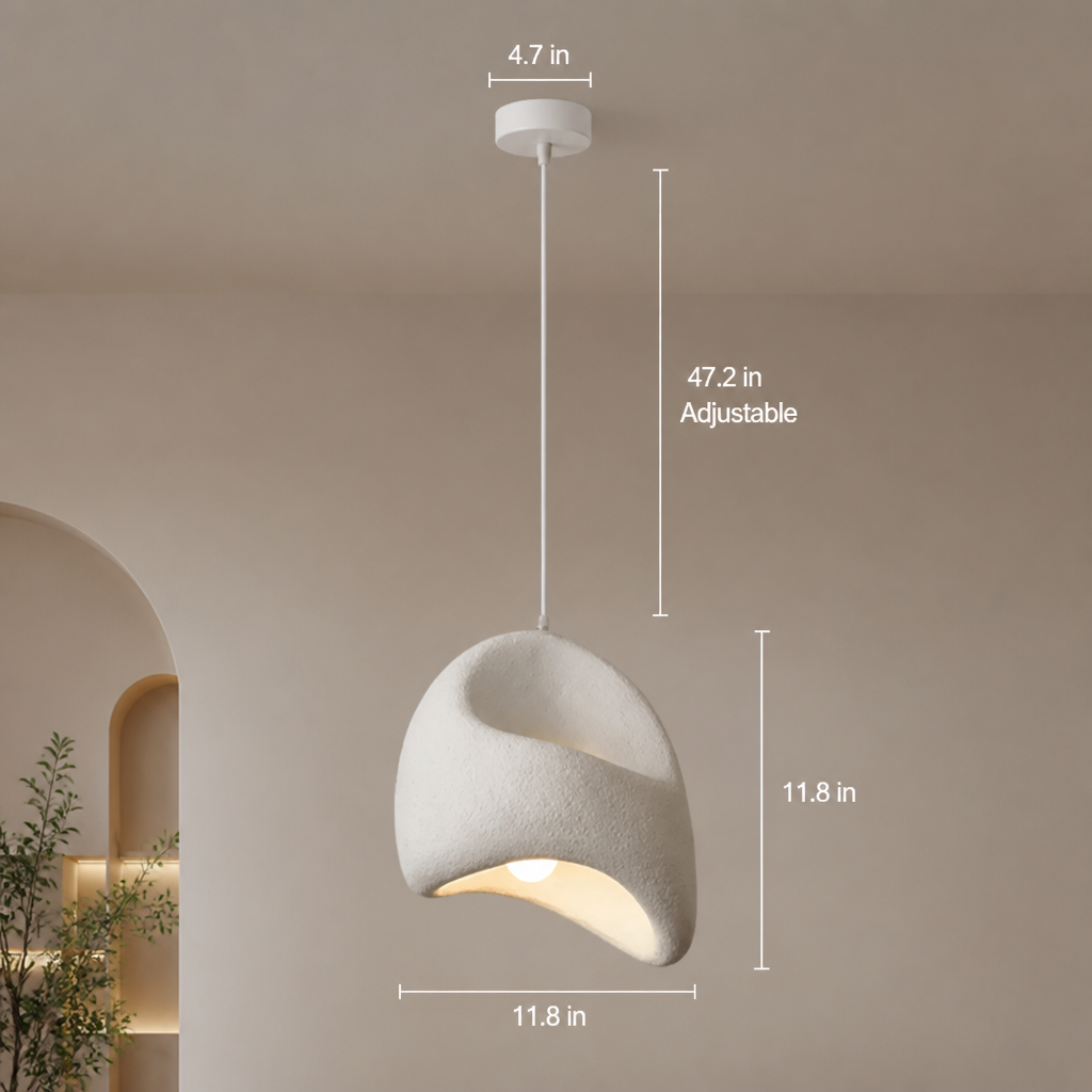 Japanese Resin Irregular Pendant Light