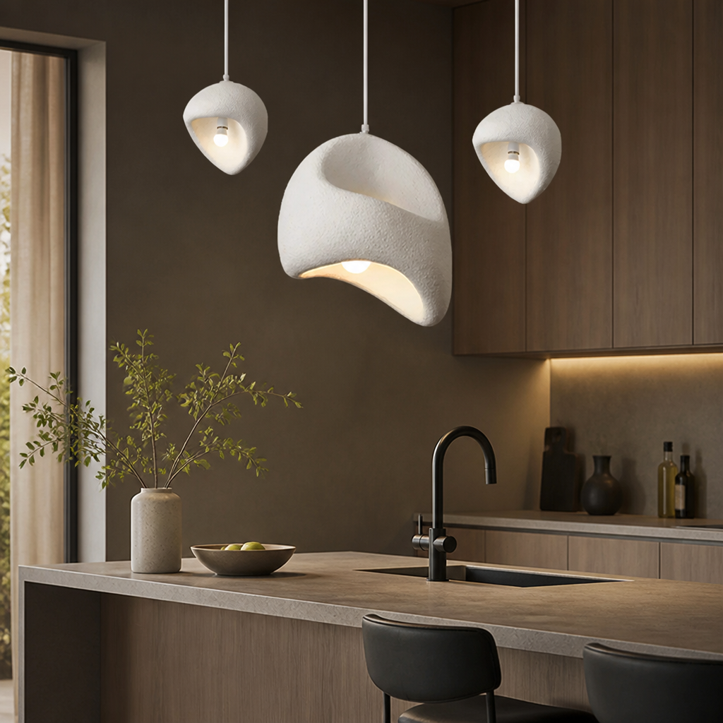 Japanese Resin Irregular Pendant Light