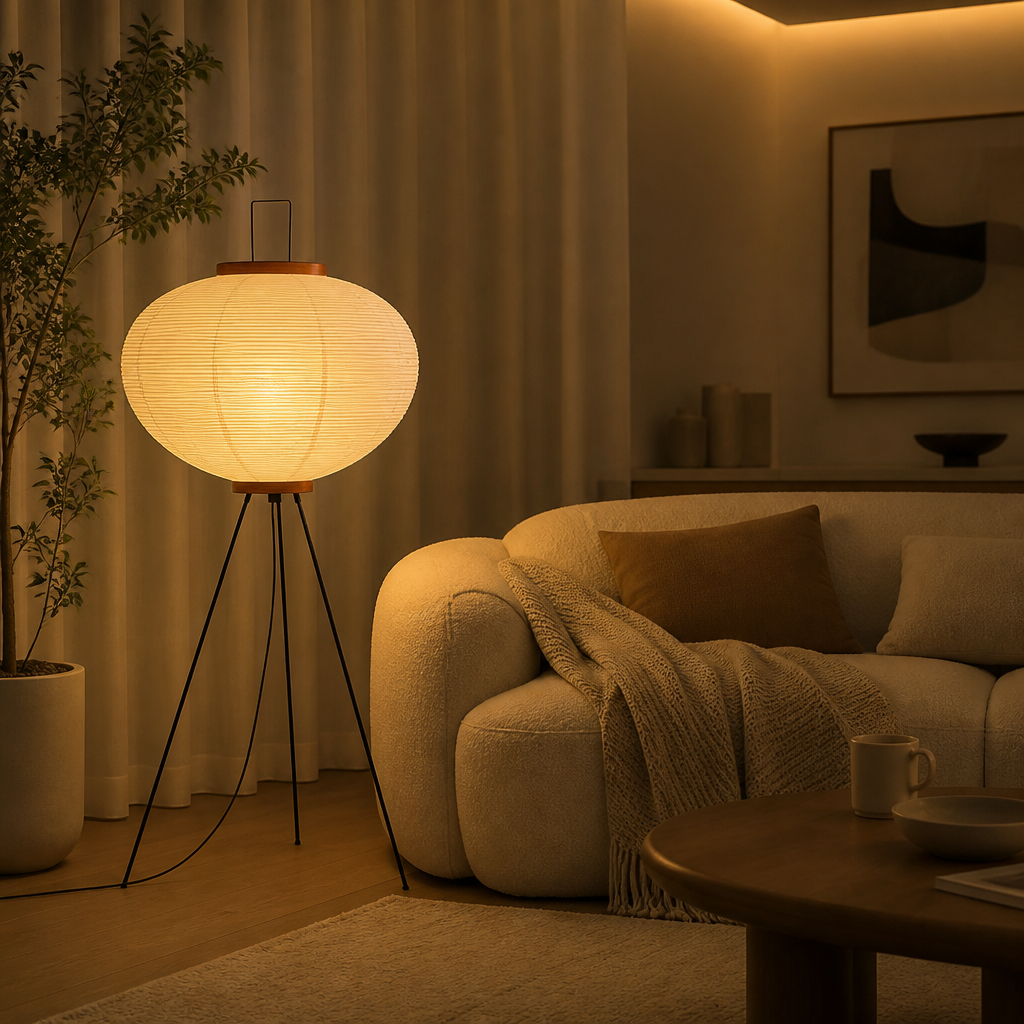 Japanese Rice Paper Floor Lamp