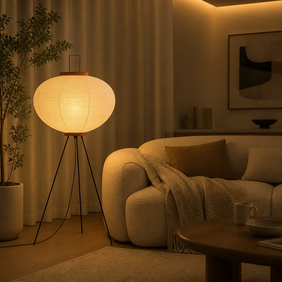 Japanese Rice Paper Floor Lamp