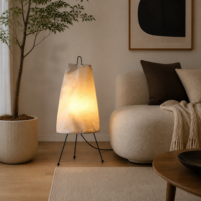 Japanese Rice Paper LED Lantern Floor Lamp