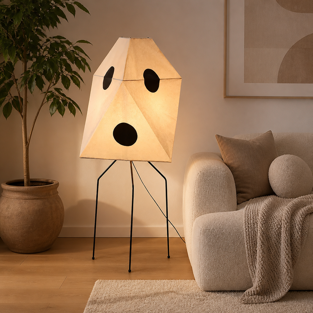 Japanese Rice Paper LED Lantern Floor Lamp