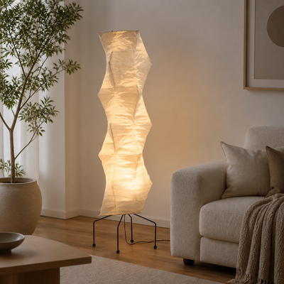 Japanese Rice Paper LED Lantern Floor Lamp